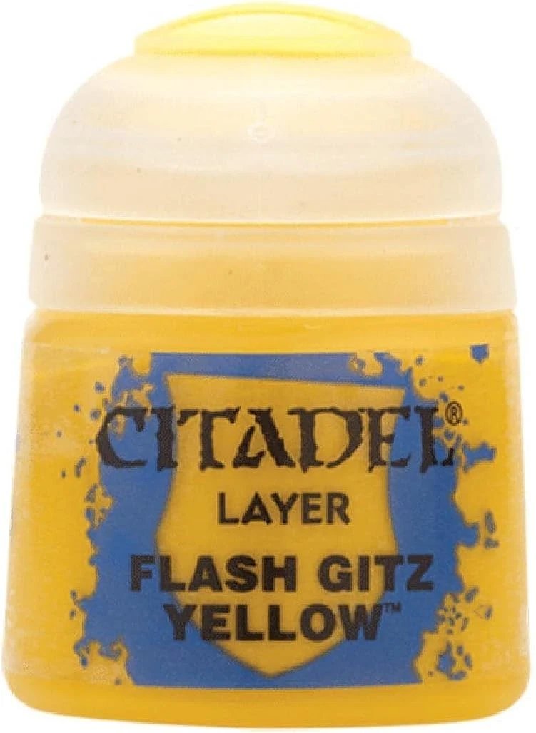 Warhammer Citadel Base Flash Gitz Yellow Paint Bottle 12ml