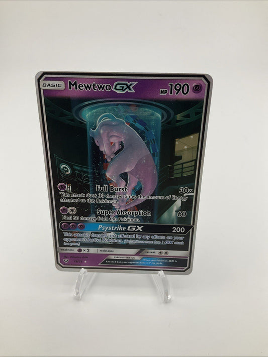 Pokémon TCG Mewtwo GX 78/73 Shining Legends Holo Rare Mewtube LP/NM Holo Secret Rare