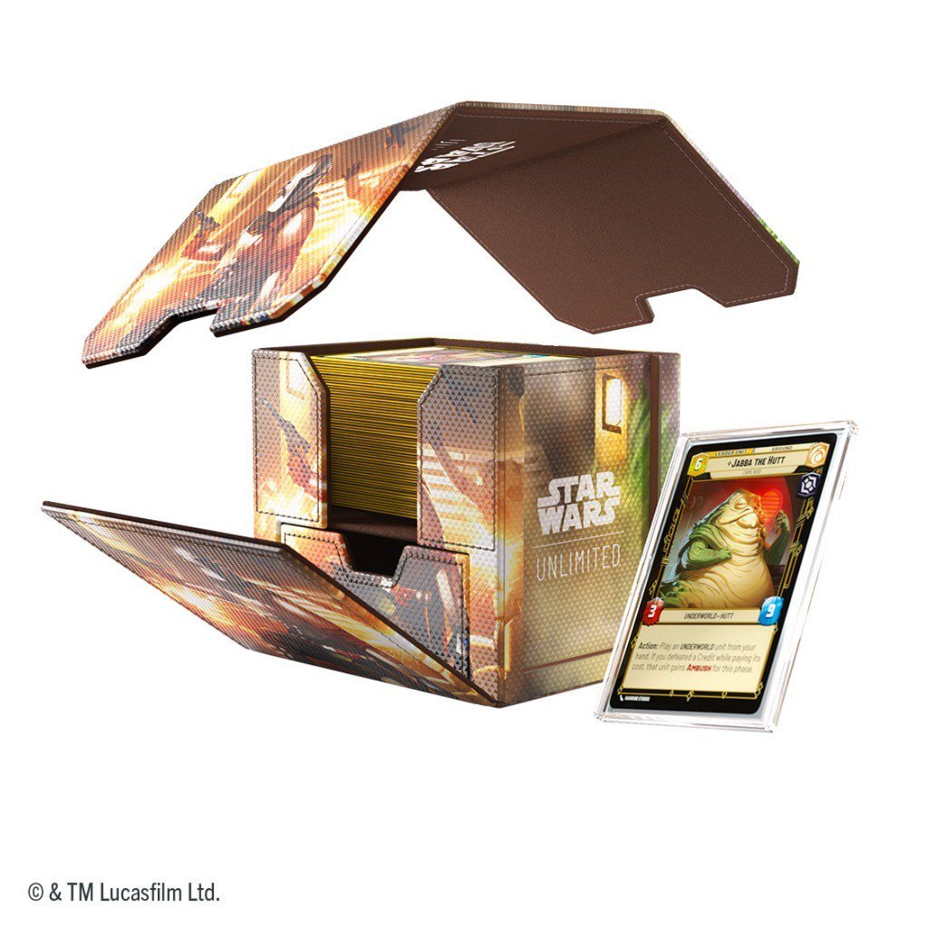 Star Wars Unlimited Deck Pod The Mandalorian & Grogu, Premium Deck Box with UV-Protected Slide Card Case, 60-Card Double-Sleeved Deck Holder, Token Drawer, Magnetic Convertible Closure (PRE-ORDER)
