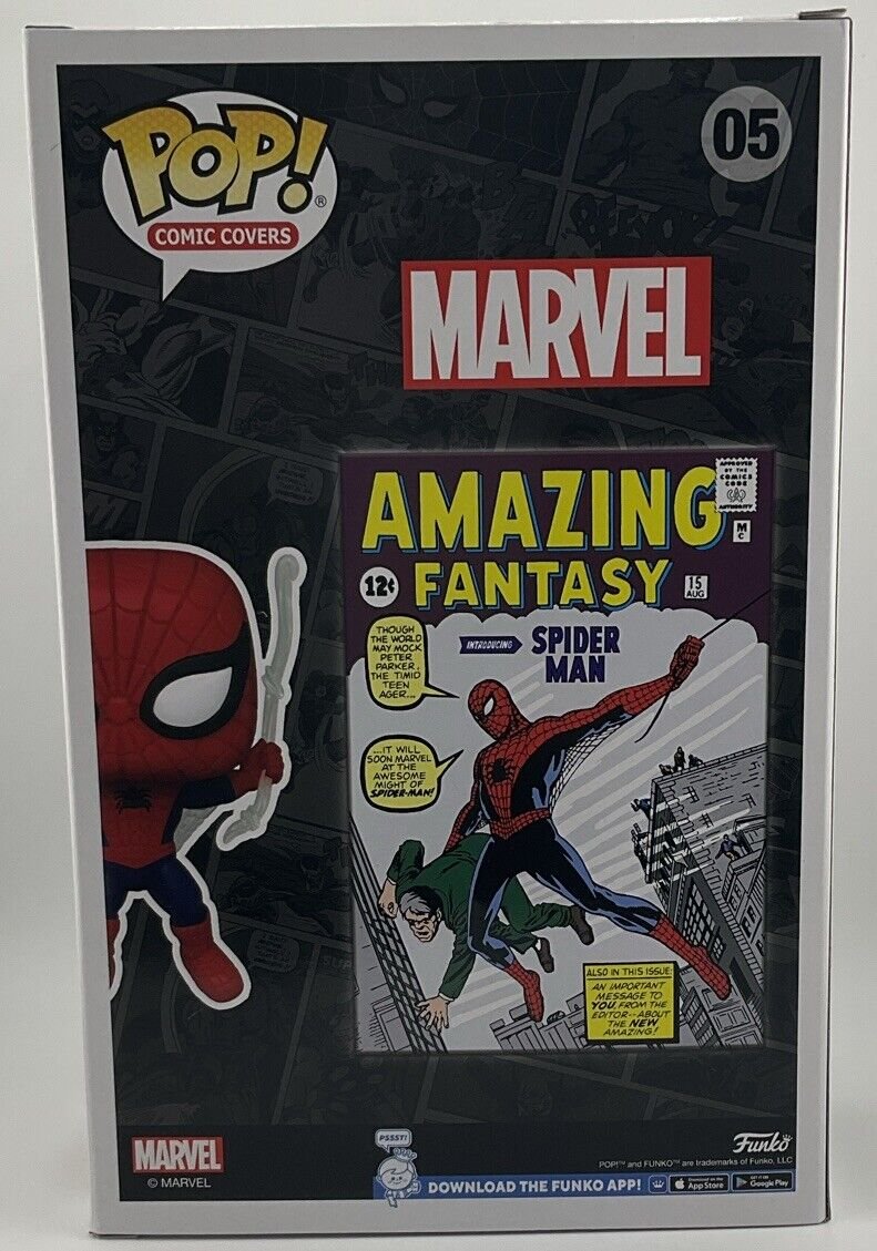 Funko POP Marvel Comic Cover Amazing Fantasy #15 SPIDER-MAN 05 Walmart Exclusive