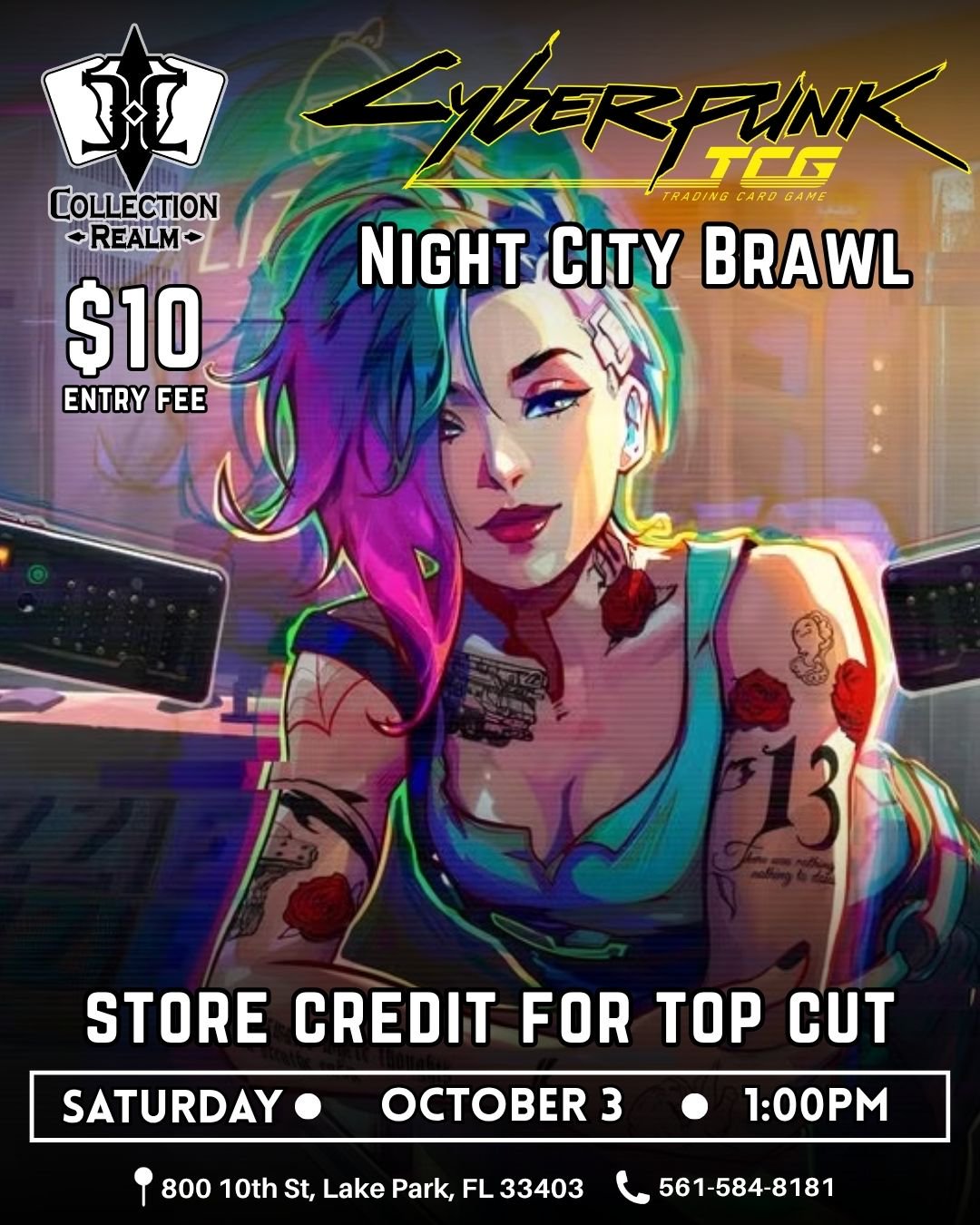 Cyberpunk TCG Night City Brawl – October 3, 2026 (Saturday 1:00 PM)