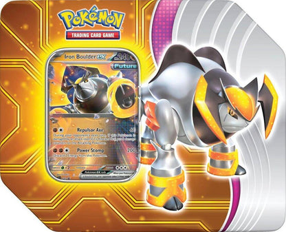 Pokemon TCG Paradox Destinies Tin Iron Boulder ex Trading Card Game Collectible Tin