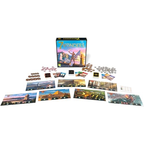 7 Wonders Board Game (New Edition) - Lead Your Civilization to Prosperity! Strategy Game for Kids and Adults, Ages 10+, 3-7 Players, 30 Minute Playtime, Made by Repos Production