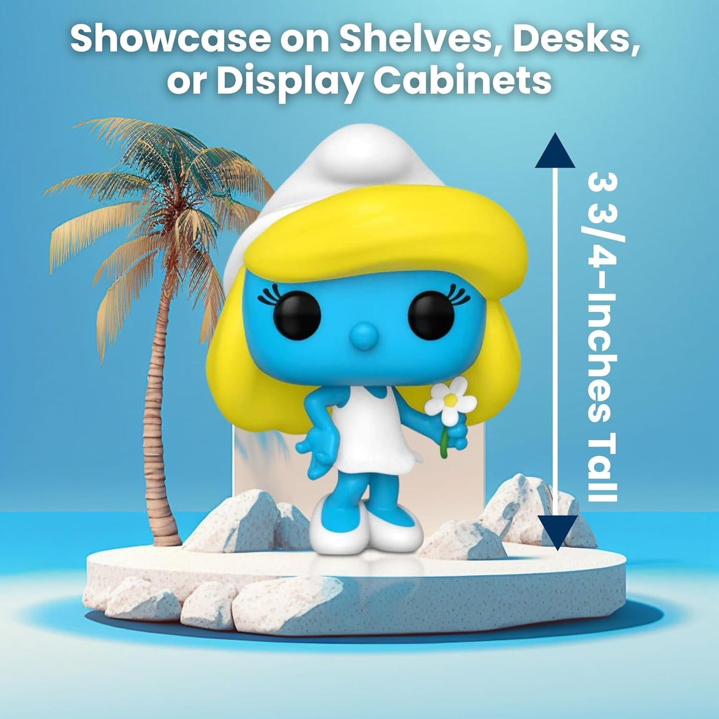 Smurfette with Flower Funko Pop! Television The Smurfs - Vinyl Figure 1516 with Display Box Protector Case