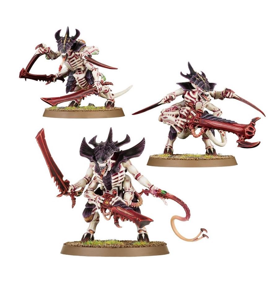 Warhammer 40,000 Tyranids Warriors Miniatures Kit – Build 3 Tyranid Warriors or Tyranid Prime – Customizable Bio-Weapons & Poses – Plastic Tabletop Model Set
