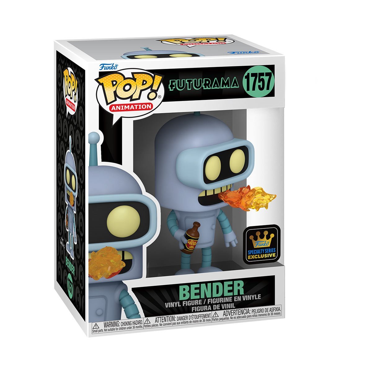 Bender Funko Pop! Animation: Futurama - 1 in 6: CHANCE OF CHASE- Approx. 4 1/2" Collectible Specialty Series Exclusive Vinyl Figure #1757 with Window Display Box