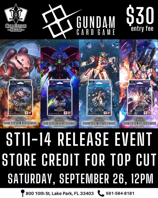 Gundam TCG ST11-14 Release Event – September 26, 2026 (Saturday 12:00 PM)