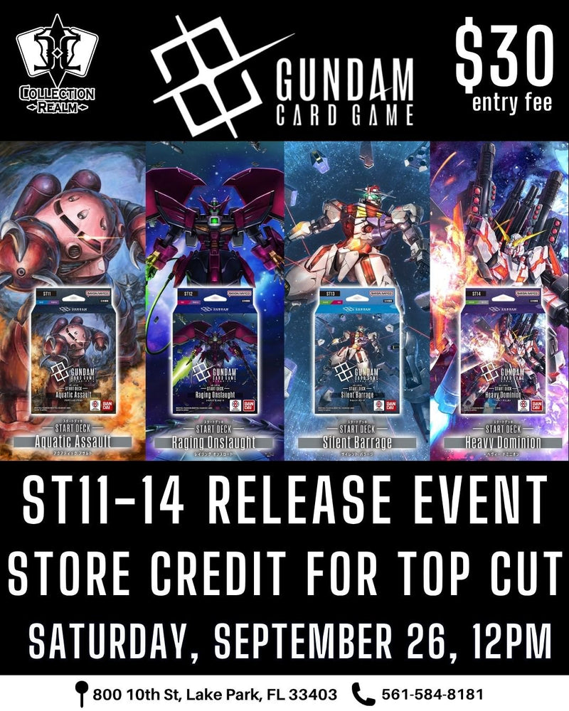 Gundam TCG ST11-14 Release Event – September 26, 2026 (Saturday 12:00 PM)