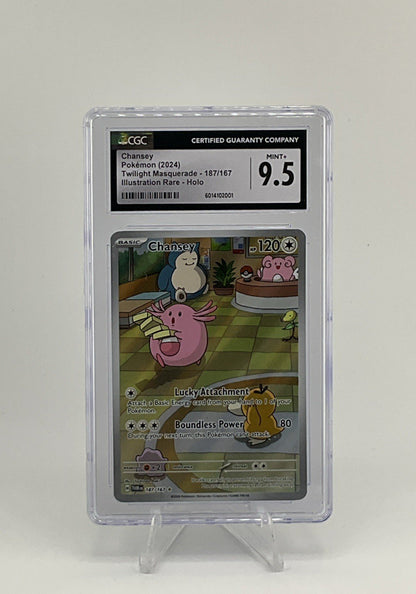 Pokémon TCG Chansey Scarlet & Violet-Twilight Masquerade 187/167 CGC 9.5