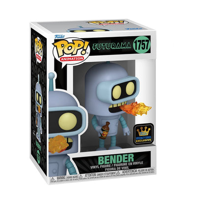 Bender Funko Pop! Animation Futurama - Approx. 4 1/2" Collectible Specialty Series Exclusive Vinyl Figure #1757 with Display Box Protector Case