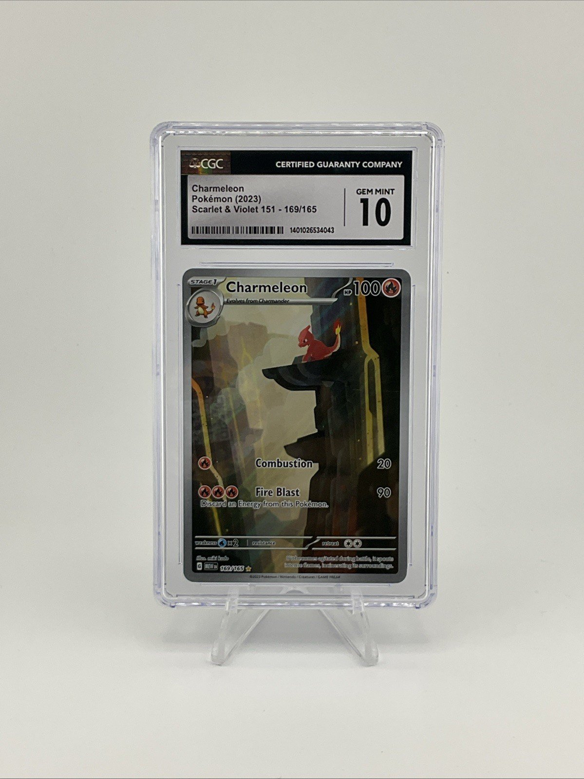 Pokemon TCG  Charmeleon 169/165 Scarlet & Violet 151 illustration Rare CGC 10