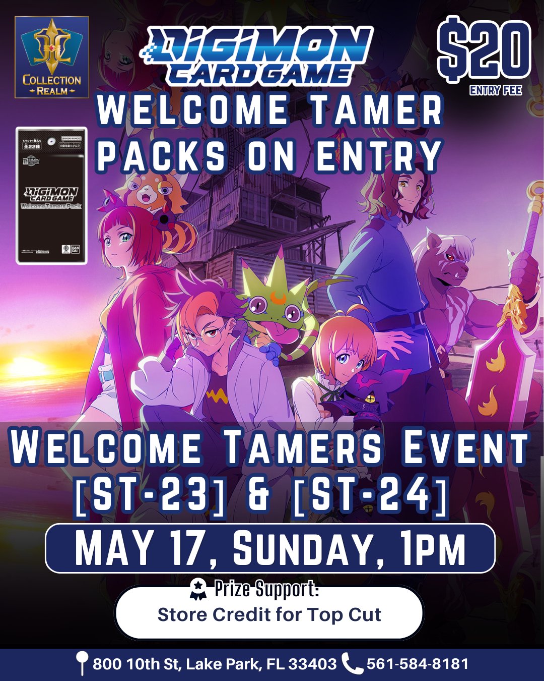 Digimon Card Game Welcome Tamers Event – May 17 (Sun) 1PM