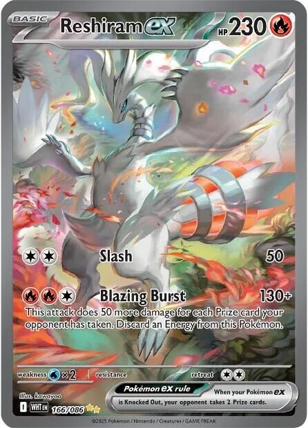 Pokémon TCG Reshiram ex - 166/086 - SV: White Flare (WHT) MP