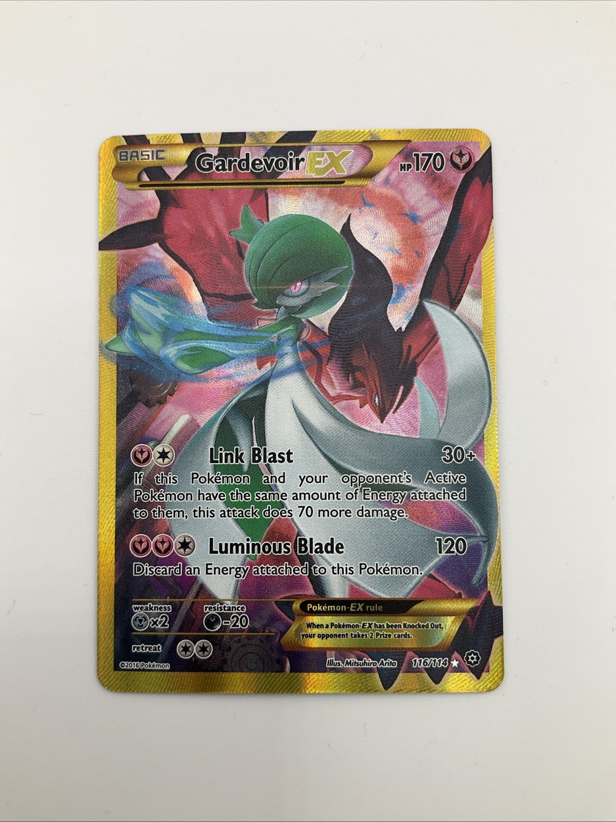 Pokemon TCG Gardevoir EX Secret 116/114 XY-Steam Siege Holo Card NM