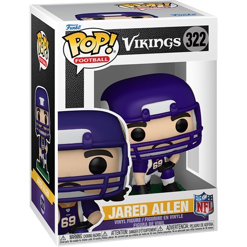 Jared Allen #322 Funko Pop! Football Vikings NFL Legends - Approx. 4" Collectible Vinyl Figure Bundled with Display Box Protector Case - Estimated Arrival: Aug. 2025 (PRE-SALE)