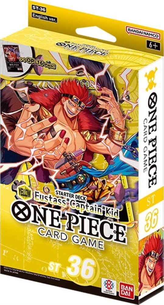 One Piece Card Game ST-36 Yellow Eustass "Captain" Kid Starter Deck 36, Ready-to-Play 51-Card Deck with Leader Card, 10 DON!! Cards & Index Cards, Official TCG (PRE-ORDER)
