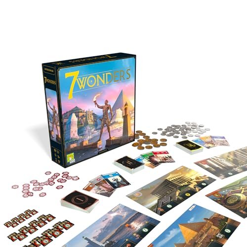 7 Wonders Board Game (New Edition) - Lead Your Civilization to Prosperity! Strategy Game for Kids and Adults, Ages 10+, 3-7 Players, 30 Minute Playtime, Made by Repos Production