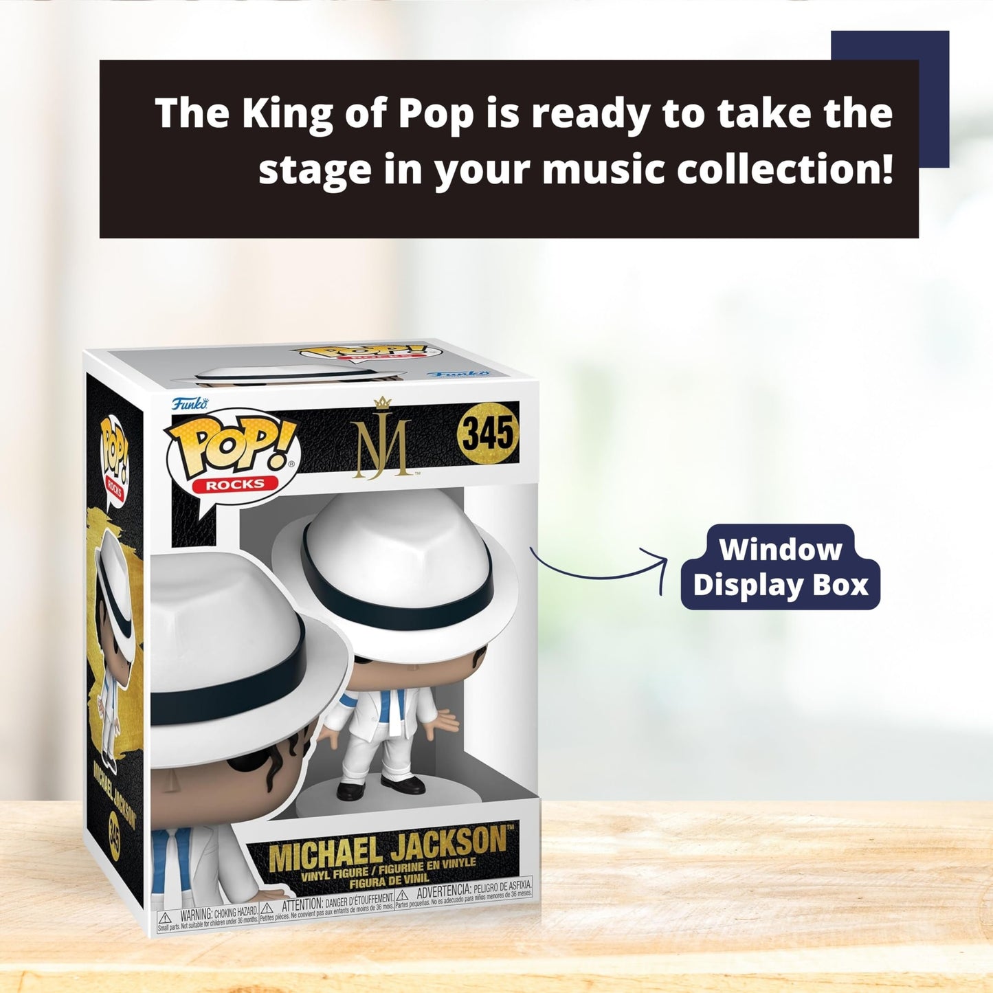 Michael Jackson Funko Pop! MJ - Approx. 3 3/4" Collectible Vinyl Figure #345 with Display Box Protector Case