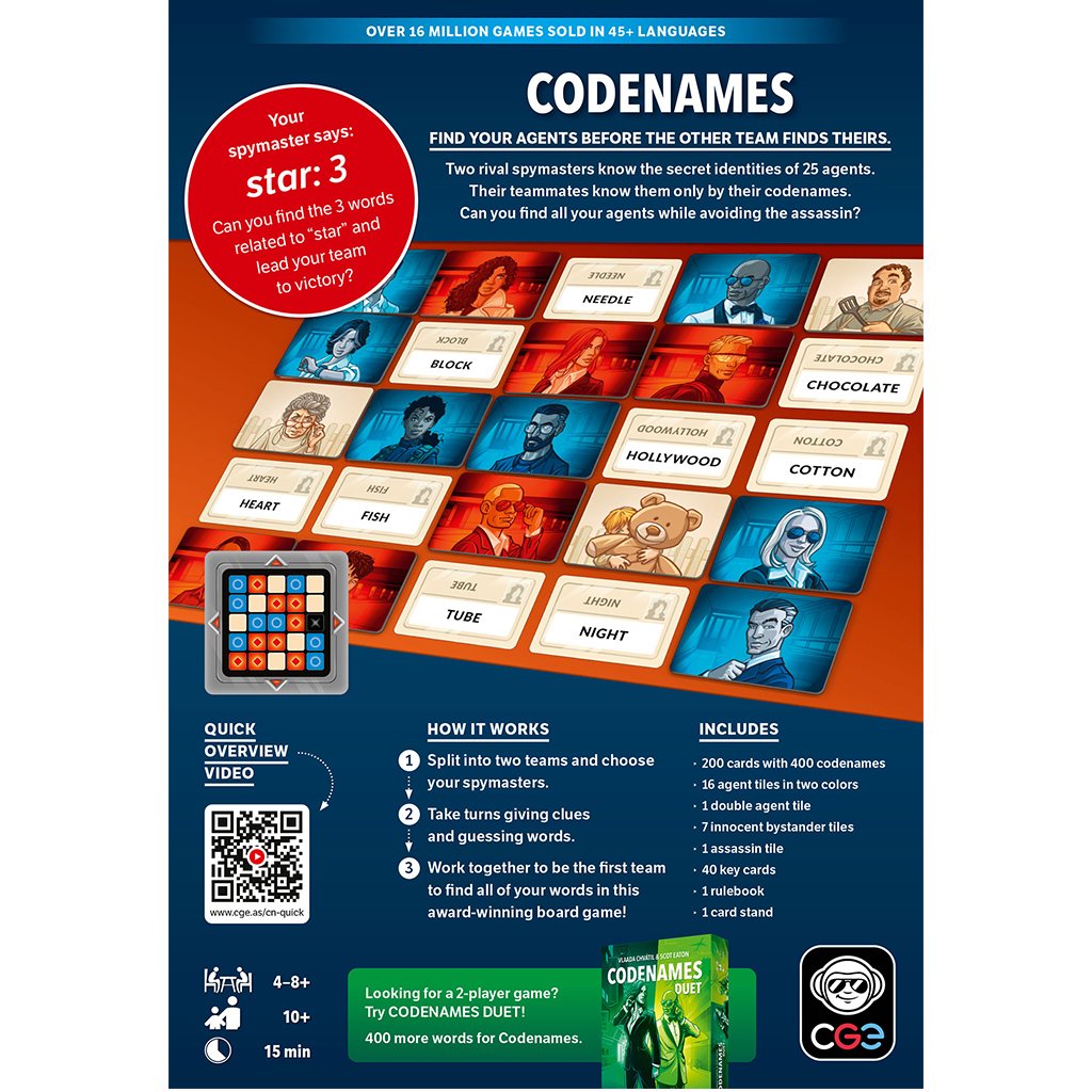 Codenames Board Game Strategy (PREORDER - Release Date June 2026)