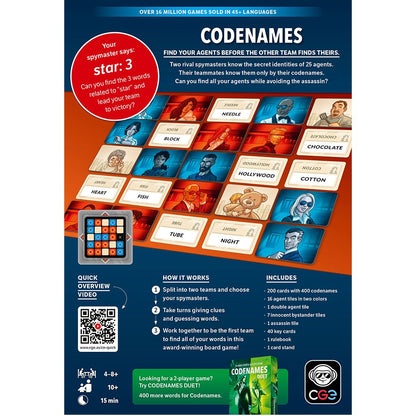 Codenames Board Game Strategy (PREORDER - Release Date June 2026)