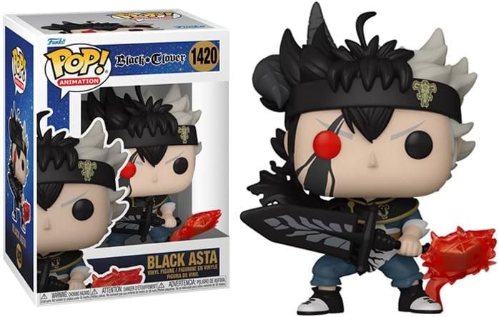 Black Asta Funko Pop! Animation Black Clover - Vinyl Figure #1420 with Display Box Protector Case