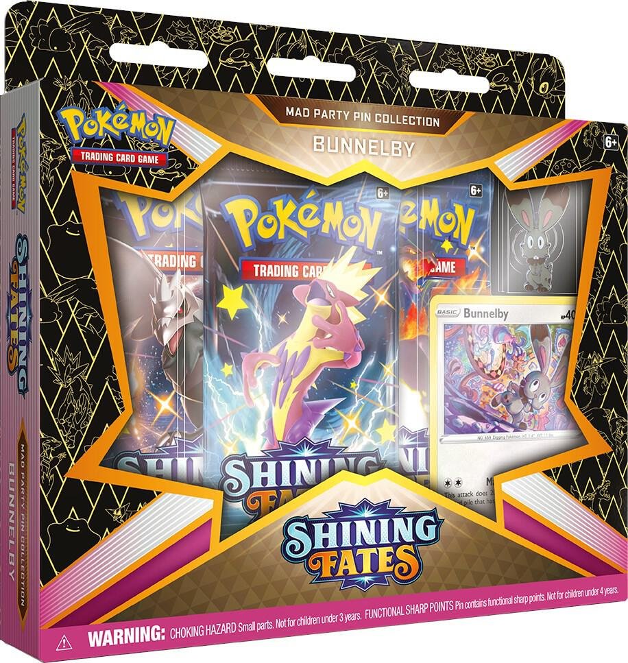 Pokemon TCG Shining Fates Mad Party Pin Collection [Bunnelby]