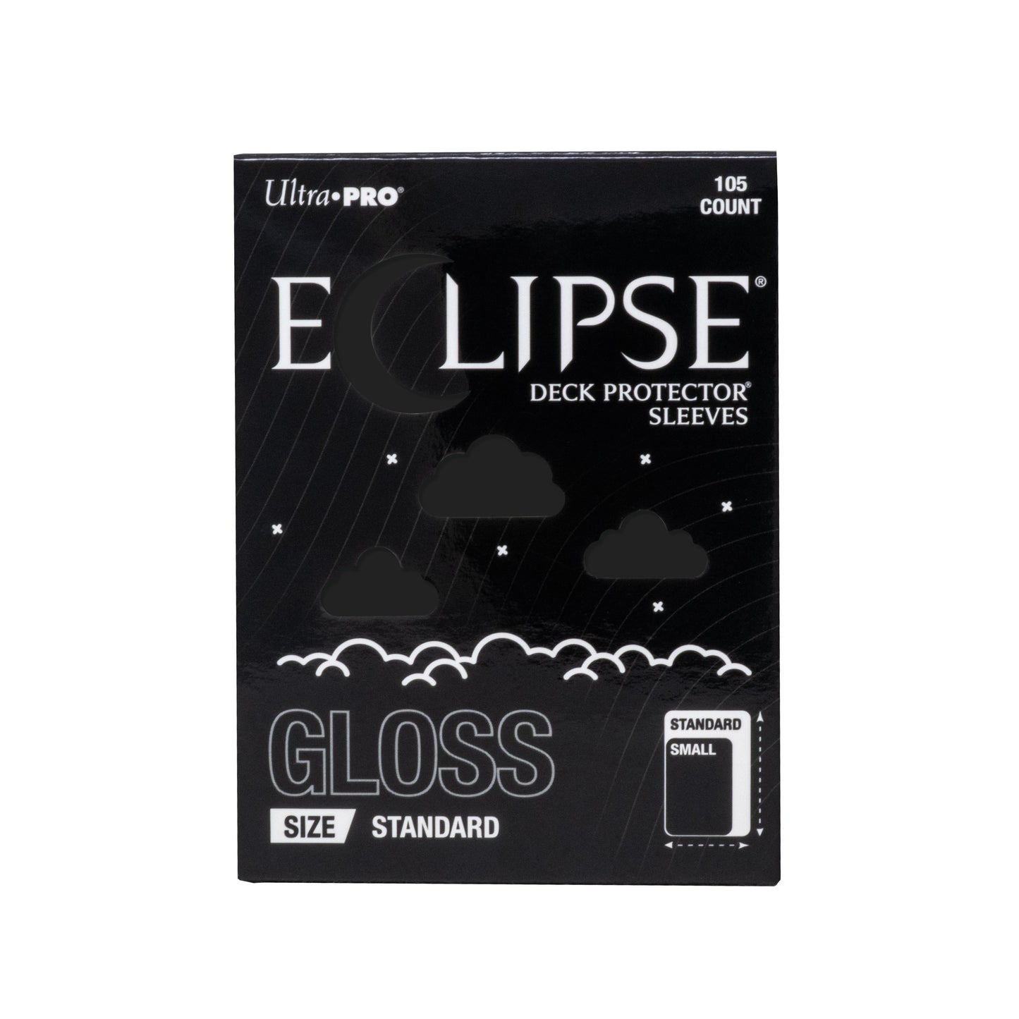 Ultra Pro Eclipse Gloss Standard Deck Protector Sleeves Jet Black 105CT – Opaque Durable Card Sleeves for TCG, Trading Cards, Collectible Card Games, Card Deck Protection & Card Display (PRE-ORDER AUGUST)