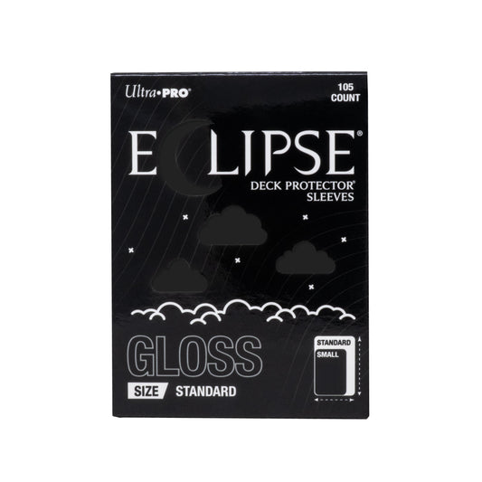 Ultra Pro Eclipse Gloss Standard Deck Protector Sleeves Jet Black 105CT – Opaque Durable Card Sleeves for TCG, Trading Cards, Collectible Card Games, Card Deck Protection & Card Display (PRE-ORDER AUGUST)