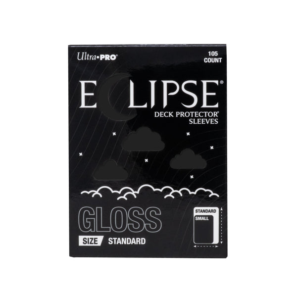 Ultra Pro Eclipse Gloss Standard Deck Protector Sleeves Jet Black 105CT – Opaque, Durable Card Sleeves for TCG, Board Games & Competitive Play (PRE-ORDER AUGUST)