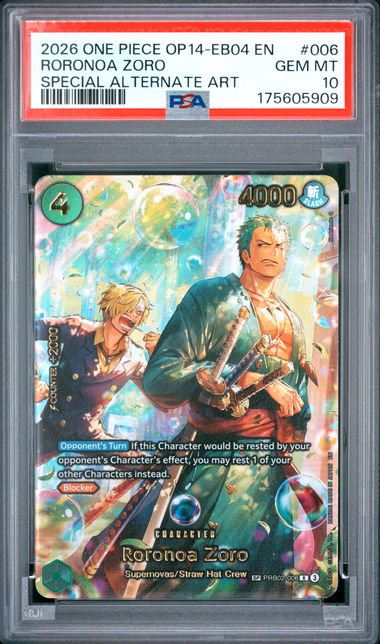 One Piece Zoro Spec Alt Art PSA 10 5909