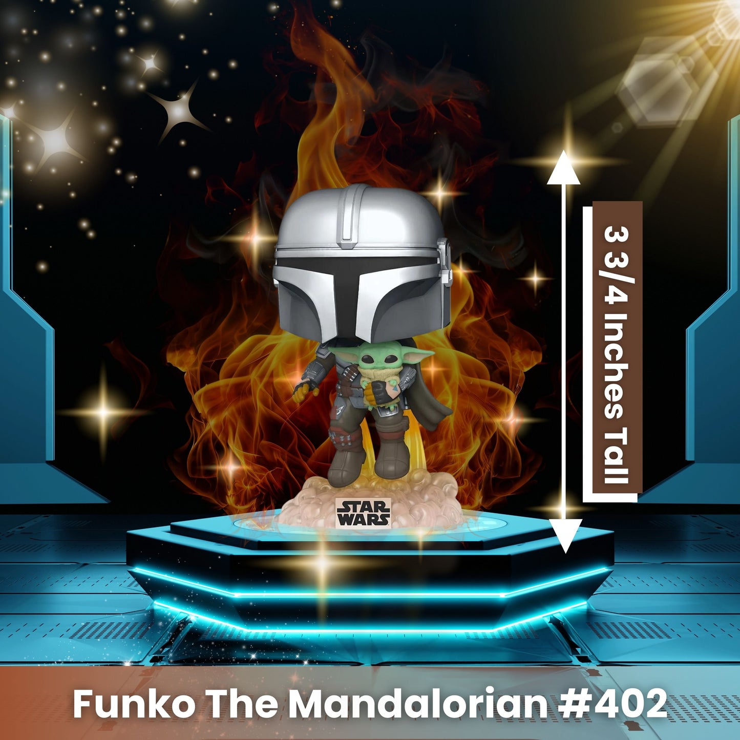 The Mandalorian With The Child Funko Pop! Star Wars - Approx. 3 3/4" Collectible Vinyl Figure #402 with Window Display Box