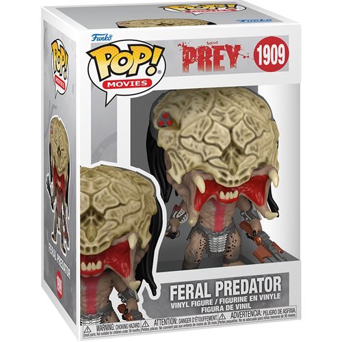 Feral Predator #1909 Funko Pop! Movies Prey - Approx. 4" Collectible Vinyl Figure Bundled with Display Box Protector Case