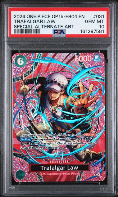 One Piece Law OP15 SP PSA 10 7581