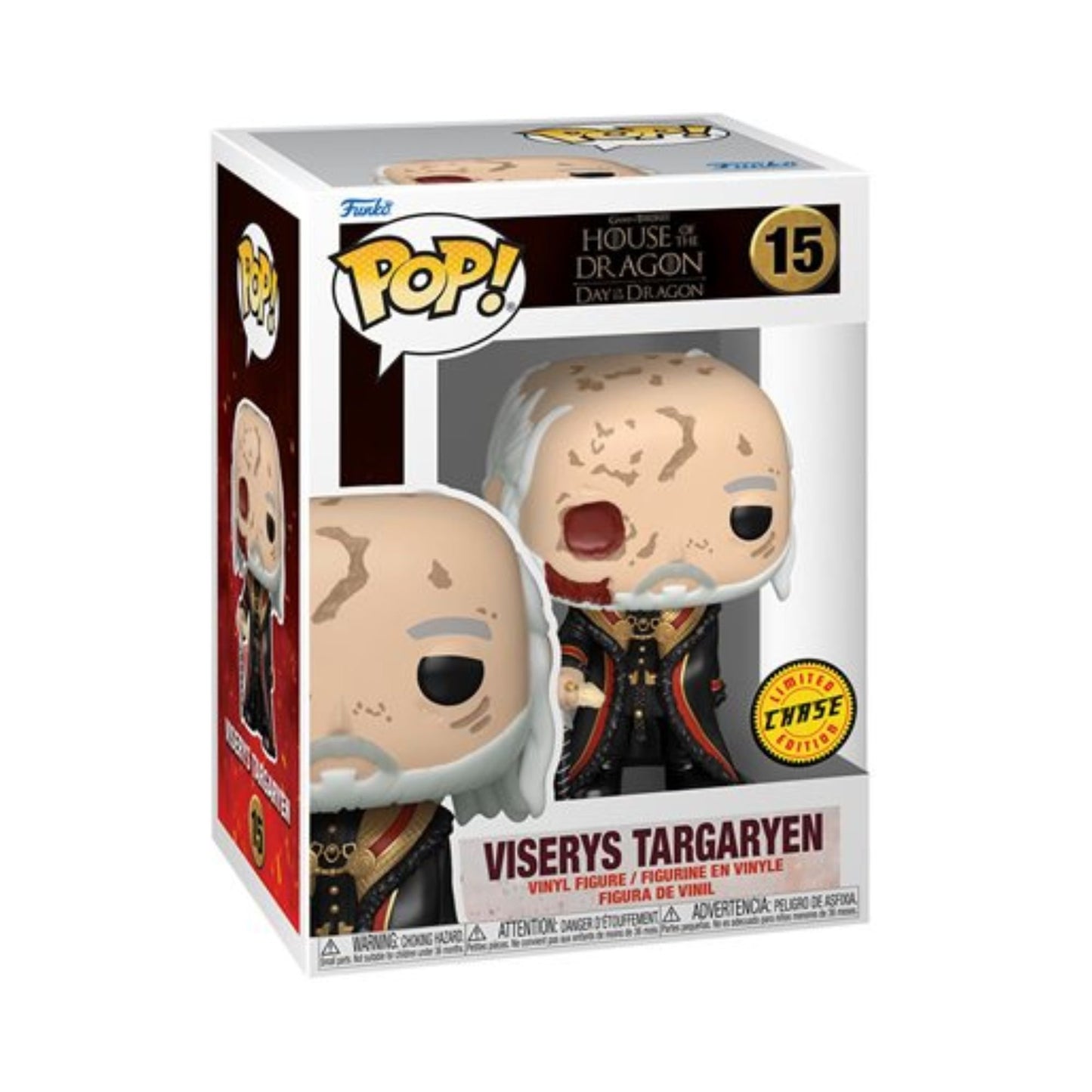 Viserys Targaryen with Mask Funko Pop! Game of Thrones - Chase Limited Edition Vinyl Figure #15 with Display Box Protector Case