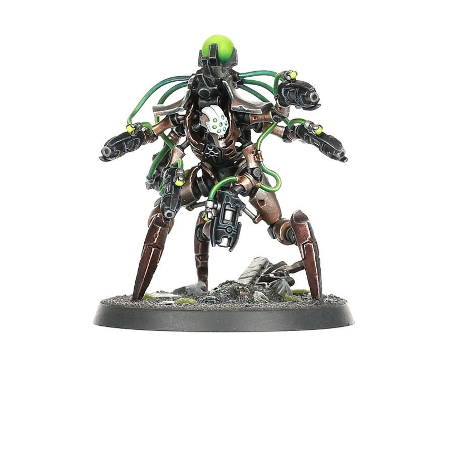 Warhammer 40,000 Necrons Hexmark Destroyer – Necron Elites Miniature with Six Enmitic Disintegrator Pistols, Citadel 50mm Base, Tabletop Wargaming Model Kit (PRE-ORDER)