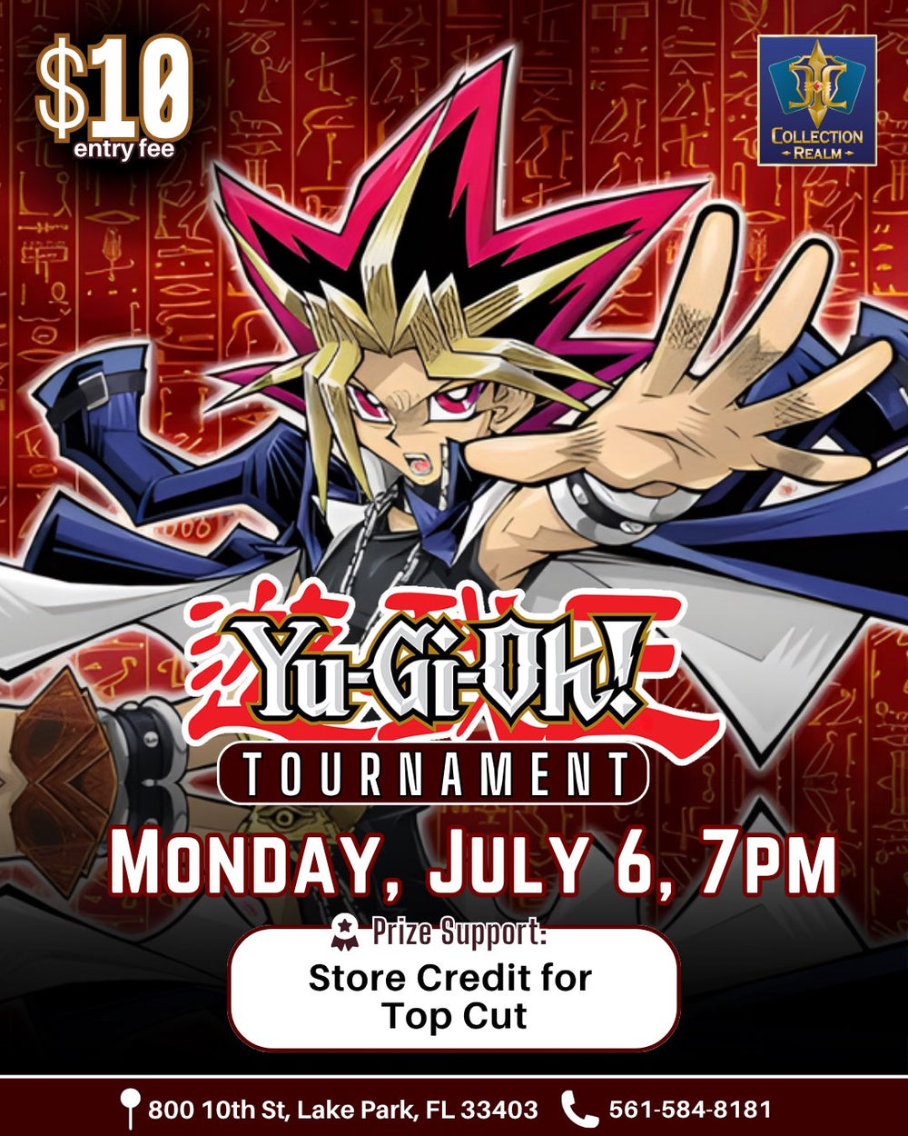 Yu-Gi-Oh! TCG Tournament – July 6, 2026 (Monday 7:00 PM)