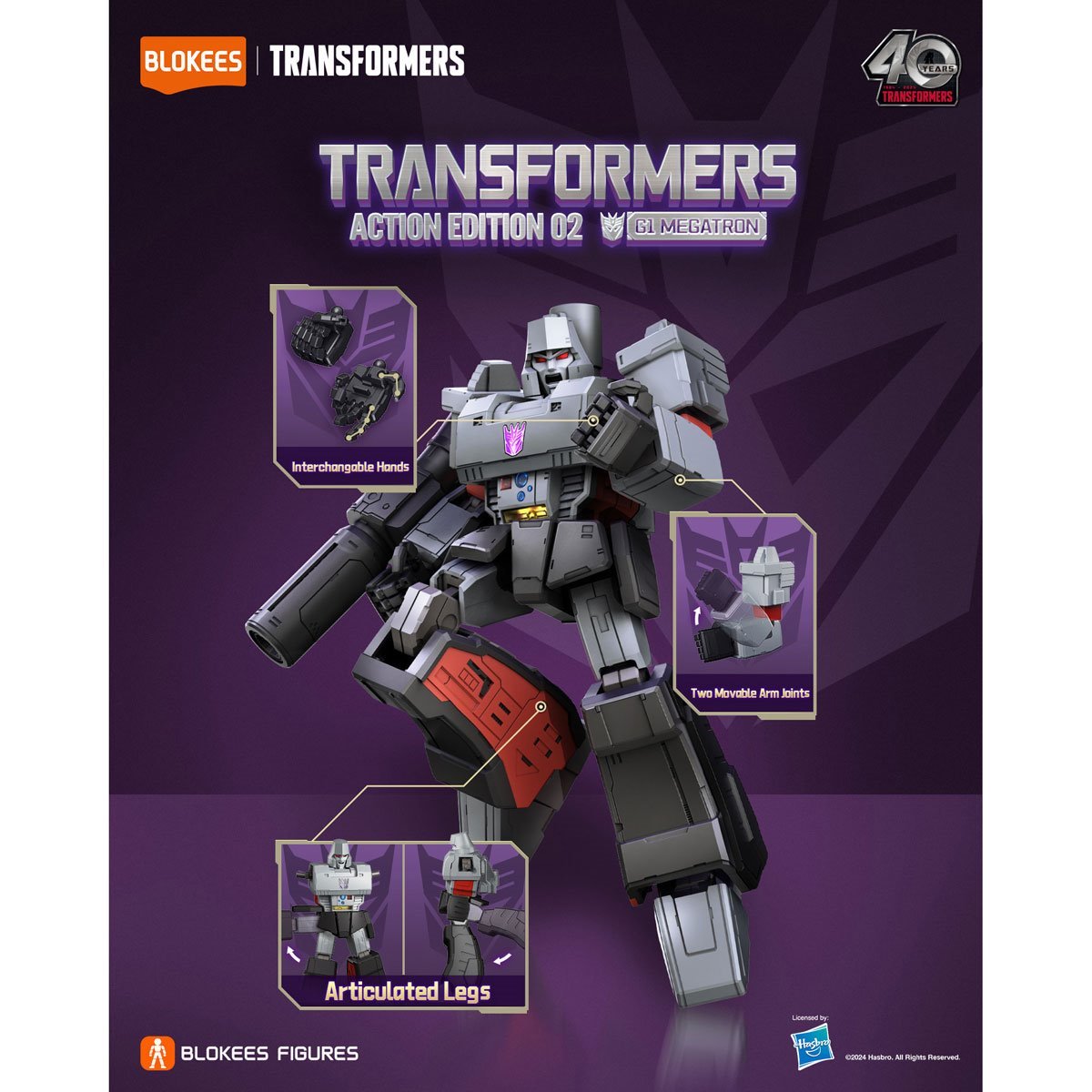 Blokees Transformers Shining Version 1 Roll Out G1 Megatron Light Up (PRE-ORDER - Release Date: June 10, 2026)