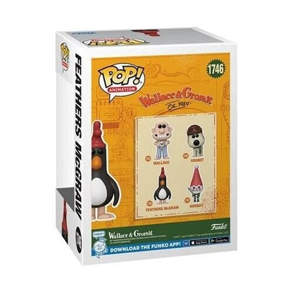 Feathers McGraw Funko Pop! Animation Wallace and Gromit Est. 1989 - Approx. 4" Collectible Vinyl Figure #1746 with Display Box Protector Case (PRE-SALE)