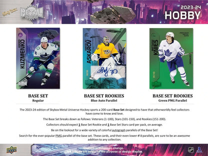 2023/24 Upper Deck Skybox Metal Universe Hockey Hobby Box – NHL Trading Cards, Hockey Card Collecting, Sports Collectibles
