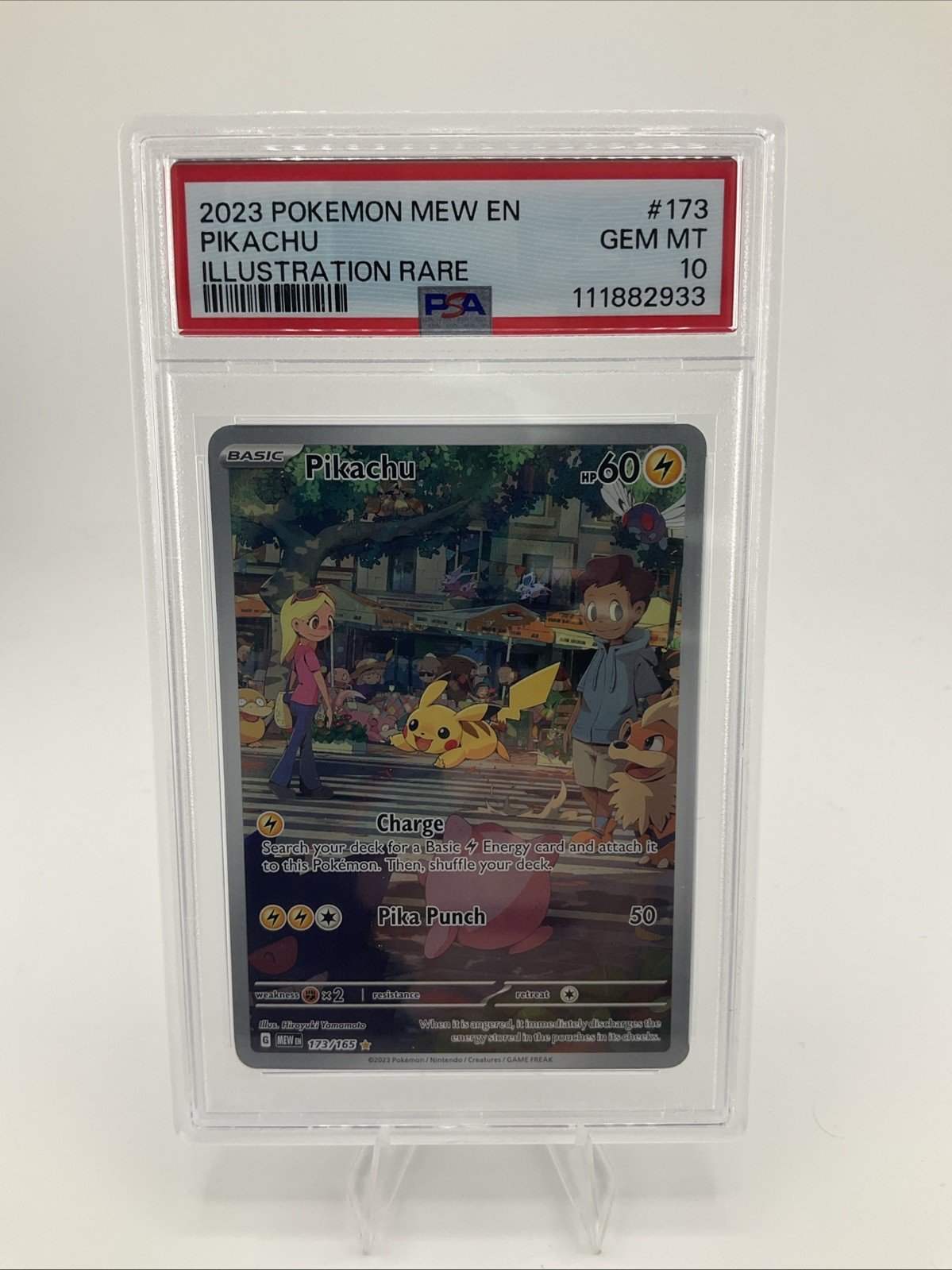 Pokemon Pikachu 173/165 Sv: Scarlet & Violet 151 Holo PSA 10