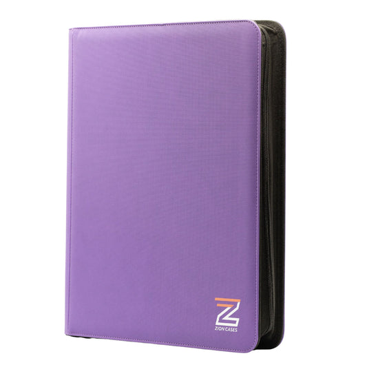 Zion Cases purple 9 pocket toploader trading card binder