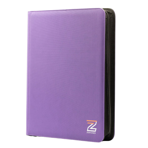Zion Cases purple 9 pocket toploader trading card binder