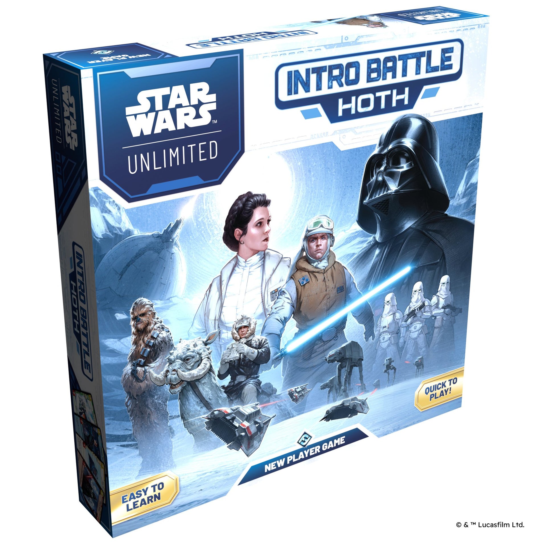 Star Wars Unlimited TCG Intro Battle Hoth two player trading card game set with Star Wars cards and beginner friendly collectible card gameplay.