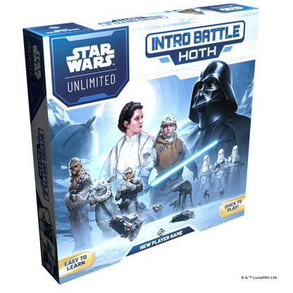Star Wars Unlimited TCG Intro Battle Hoth two player trading card game set with Star Wars cards and beginner friendly collectible card gameplay.