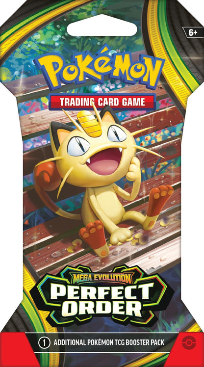 Pokemon TCG Mega EV ME3 Sleeved Booster Pack - Perfect Order Expansion, Collectible Pokémon Cards, Trading Card Game Booster for Decks & Anime Card Collectors