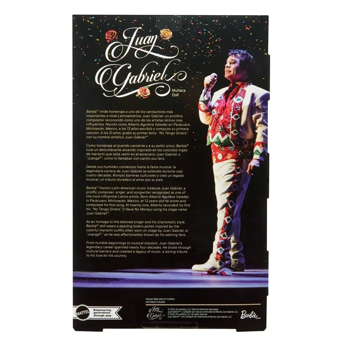 Juan Gabriel Barbie Signature Doll – Celebrating the Iconic Mexican Singer and Songwriter – Día de los Muertos Tribute Music Collector Series by Mattel