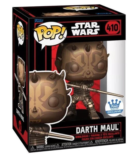 Darth Maul (Bronze) Funko Pop! Star Wars Exclusive - Approx. 4.25" Collectible Vinyl Bobblehead Figure #410 with Display Box Protector Case (PRE-ORDER)