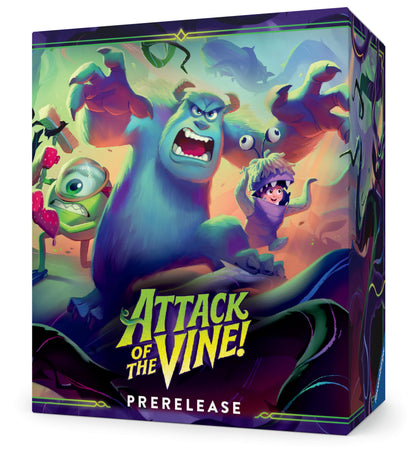 Disney Lorcana TCG Attack of the Vine Prerelease Kit | 6 Booster Packs, Promo Card, Damage Dice, Poster, Pack Rush Rules | Trading Card Game Starter & Event Kit