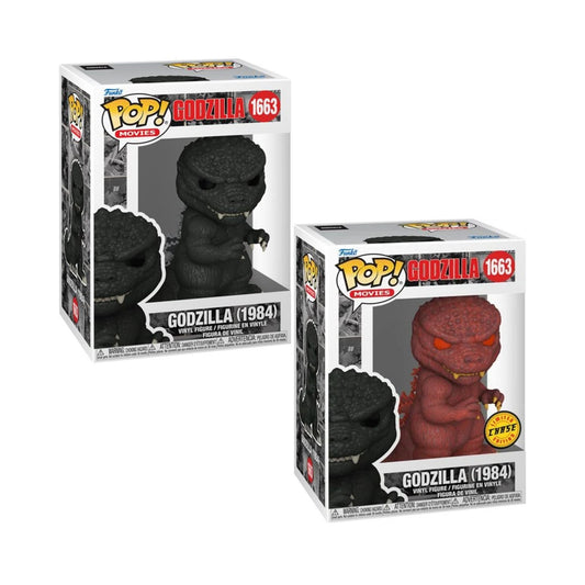 Godzilla (1984) Funko Pop! Movies - 70th Anniversary - Set of 2 ( Includes Standard and Chase Limited Edition) - Collectible Vinyl Figure #1663 with Window Display Box