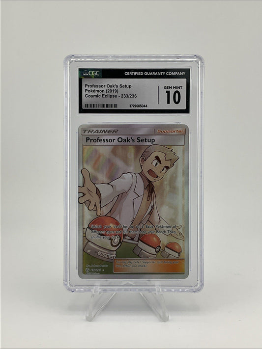 Pokemon TCG 2019 Pokemon Cosmic Eclipse Professor Oak's Setup 233/236  CGC 10